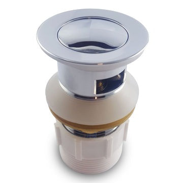 Solid Brass Basin Pop Up Waste with Overflow Chrome