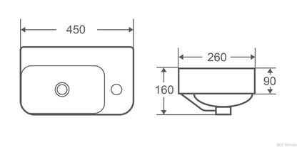 MILAN Wall Hung Basin