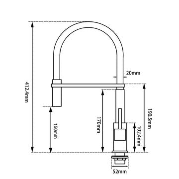 Brushed Nickel Kitchen Sink Mixer Tap