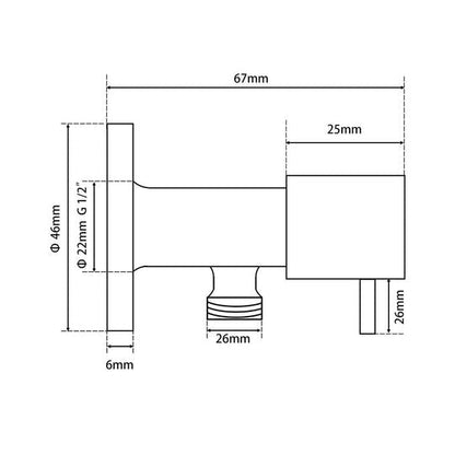 Round 1/4 Turn Washing Machine Tap  Accessories