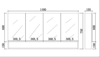 RIVA Mirror Cabinet - 5 Sizes Available