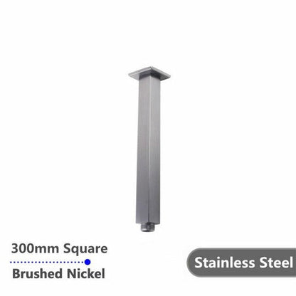 Square Brushed Nickel Ceiling Shower Arm 300mm  Shower Arm