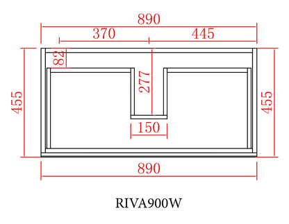 RIVA Wall Hung Vanity - 5 Sizes Available