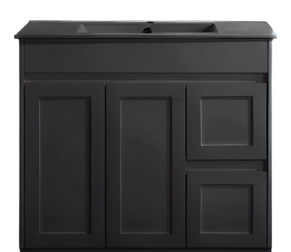 Luna Wall Hung Vanity - Matte Black 