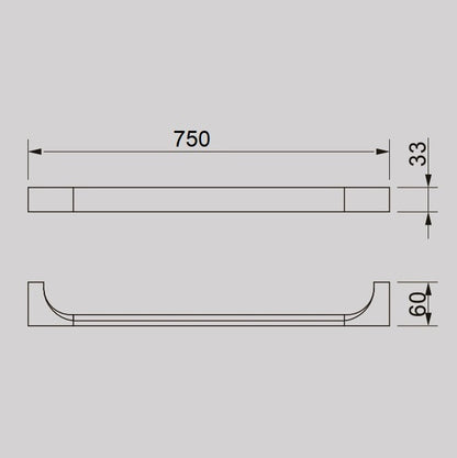 ACQUA 75cm Single Towel Rail