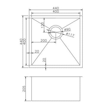 Stainless Steel Handmade Single Bowl Sink for Flush Mount and Undermount