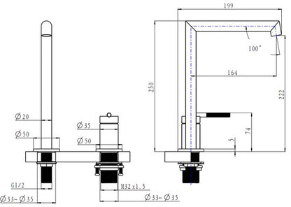 Caddence Basin Mixer