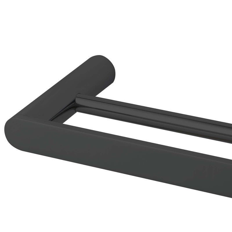 RUSHY Black Double Towel Rail - 600mm , 800mm
