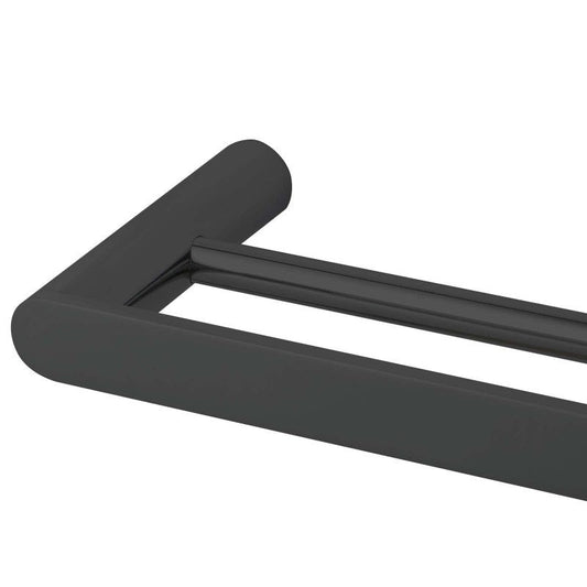 RUSHY Black Double Towel Rail - 600mm , 800mm