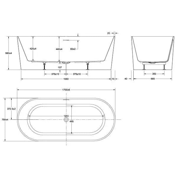 Adore Freestanding Bathtub - Available in 3 Sizes