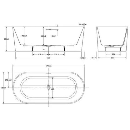 Adore Freestanding Bathtub - Available in 3 Sizes
