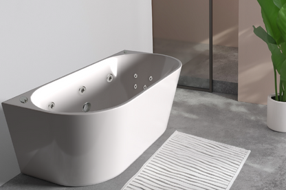ATLANTA Spa Back to Wall Bathtub - in 3 Sizes (1400,1500,1700mm)