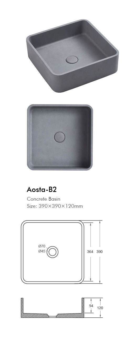 AOSTA Concrete Basin