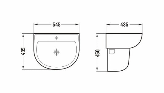 BA210 – Wall Hanging Basin