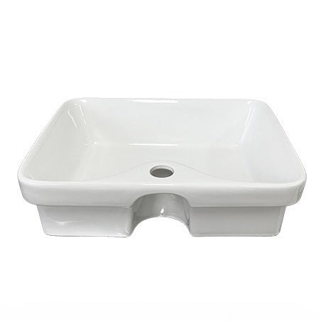 BA350 — Rectangular Semi Recessed Basin with Soft Edges