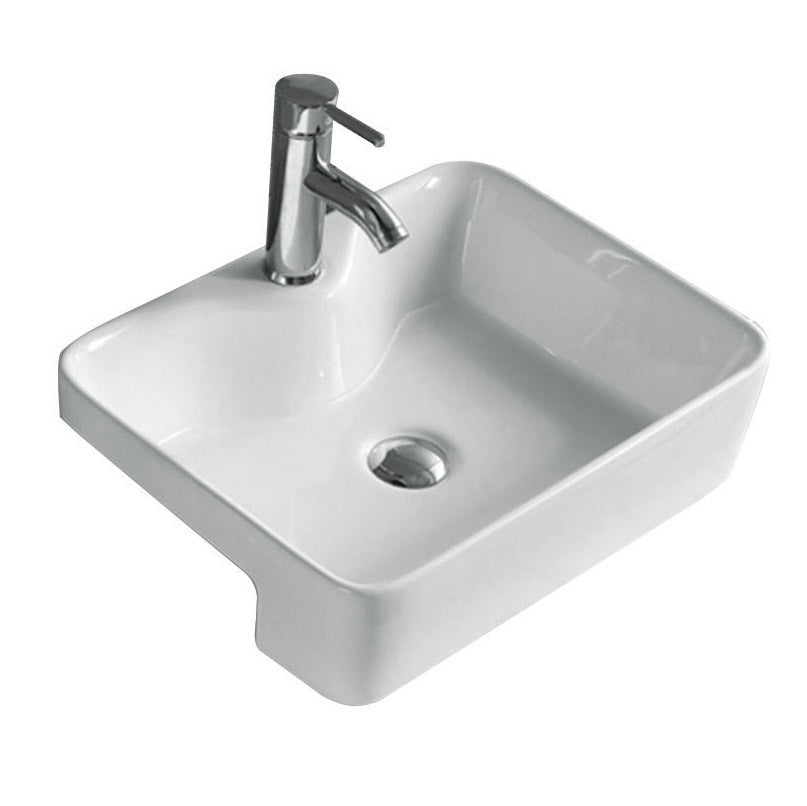 BA350 — Rectangular Semi Recessed Basin with Soft Edges