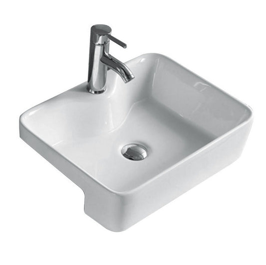 BA350 — Rectangular Semi Recessed Basin with Soft Edges