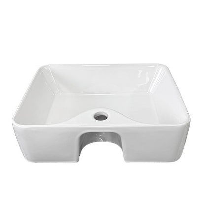 BA430 — Above Counter Basin - Sleek Rectangular Design with Soft Edges