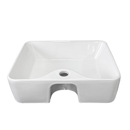 BA430 — Above Counter Basin - Sleek Rectangular Design with Soft Edges