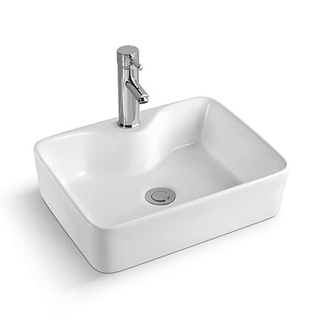 BA430 — Above Counter Basin - Sleek Rectangular Design with Soft Edges
