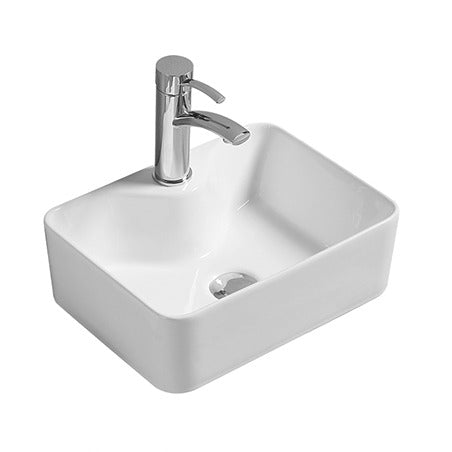 BA460 — Above Counter Basin - Sleek Rectangular Design with Soft Edges