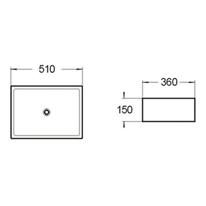 BA590 —  Rectangle Above Counter Basin