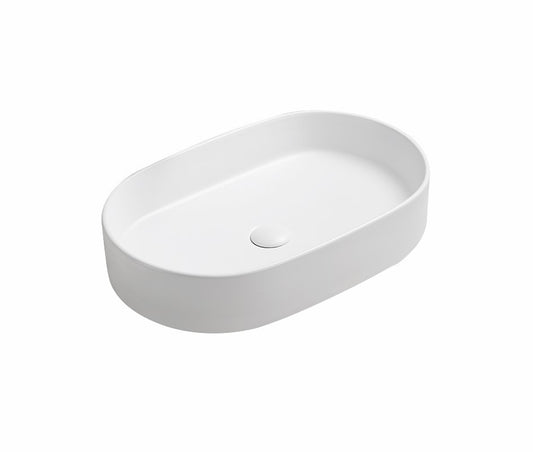 BA610 — Curved Rectangular Above Counter Basin - Gloss White/Matte White/Matte Black