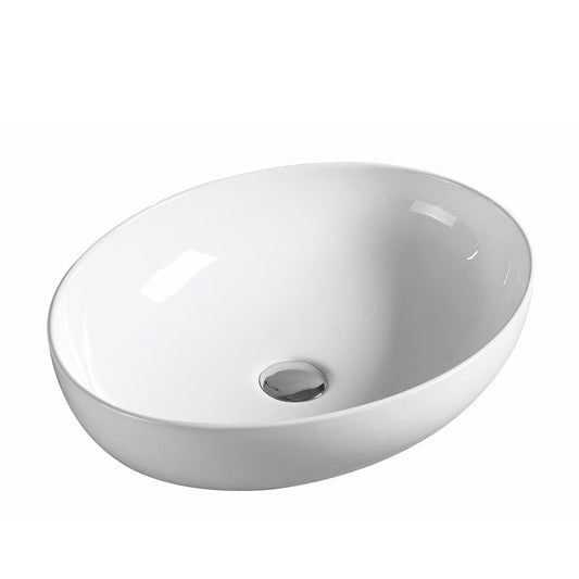 BA620 — Oval Above Counter Basin - Gloss White Finish