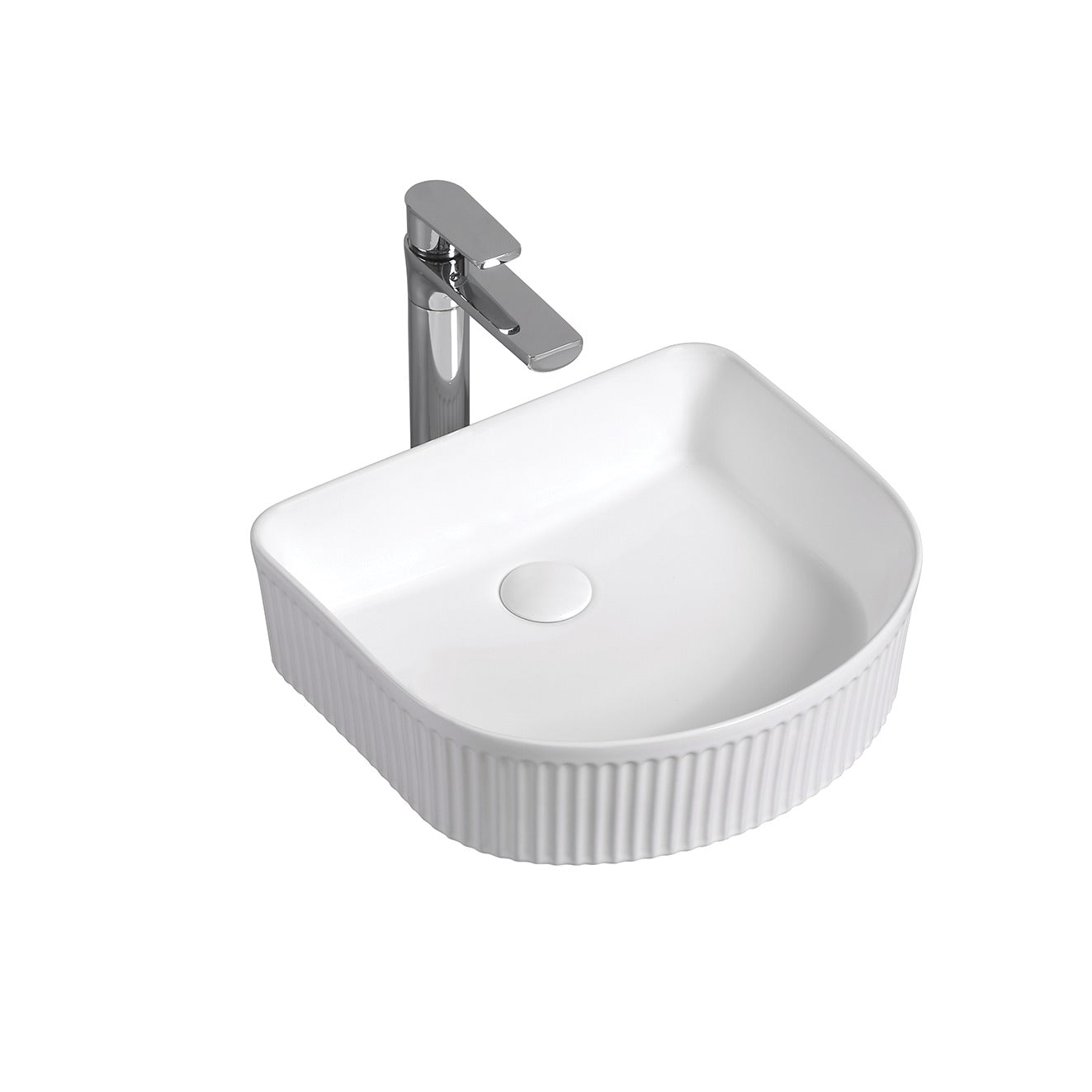 BA940GW — Trendy Arch-shaped design Above Counter Basin - Gloss White, Matte White, Matte Black