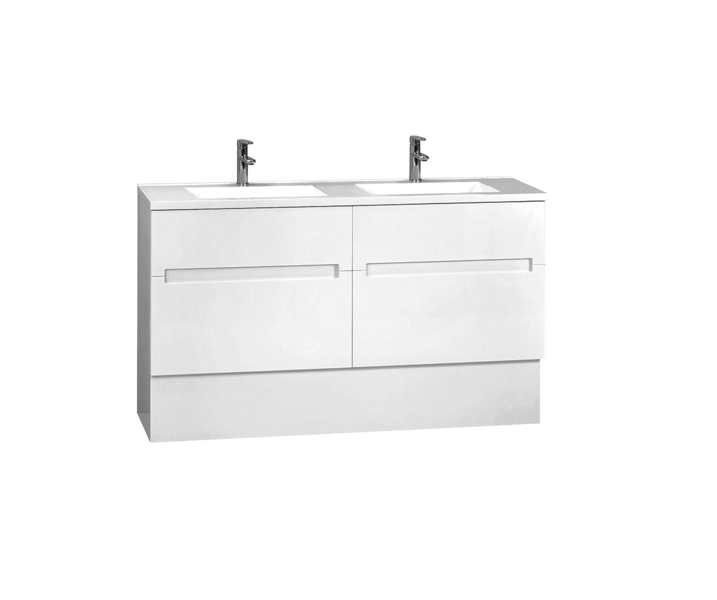 BELLA Wall Hung Vanity - in 3 Sizes - Ceramic or Stone Top