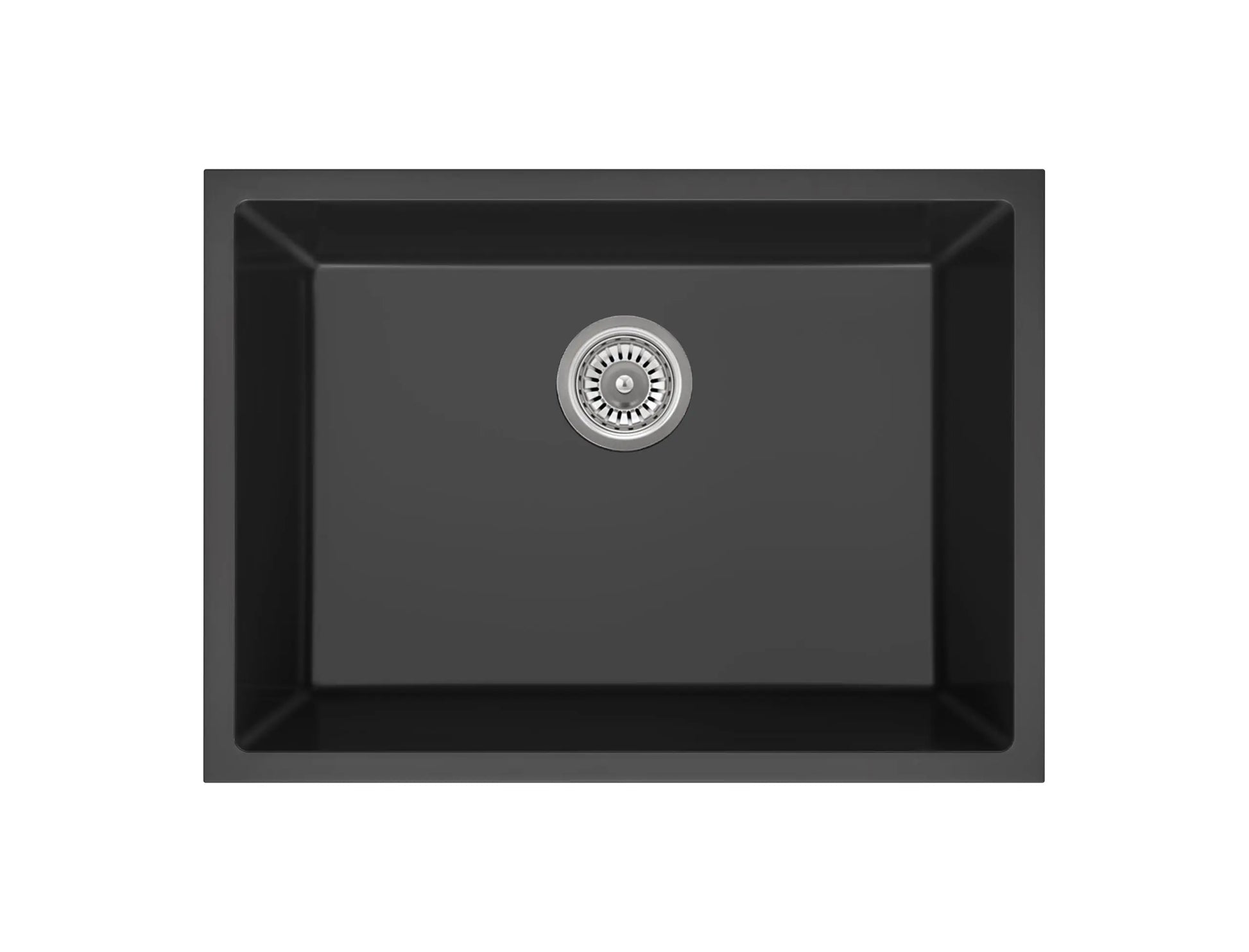 Sierra Rectangle Composite Kitchen Sink in Matt White and Black 