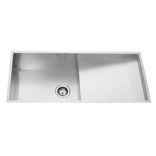 Atlas Single Bowl Handmade Chrome Kitchen Sink - 1000x440x200mm
