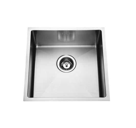 Atlas Double Bowl Handmade Chrome Kitchen Sink - 450x450x200mm