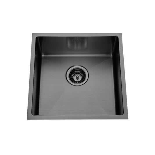 Atlas Single Bowl Handmade Gunmetal Black Kitchen Sink - 450x450x200mm