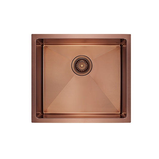 Atlas Single Bowl Handmade Copper Kitchen Sink - 450x450x200mm