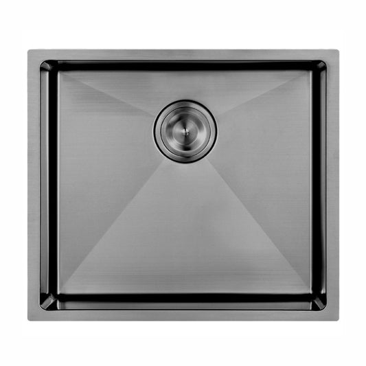 Atlas Single Bowl Handmade Gunmetal Black Kitchen Sink - 550x450x250mm