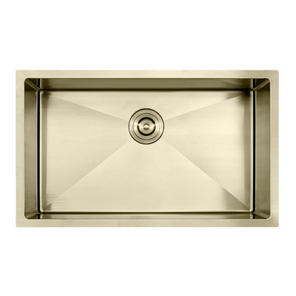 Atlas Single Bowl Kitchen Sink in Champagne Gold - Handmade 700x400x190mm