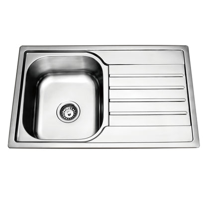 Prague Pressing Single Bowl Top Mount Kitchen Sink - 800x500x180mm