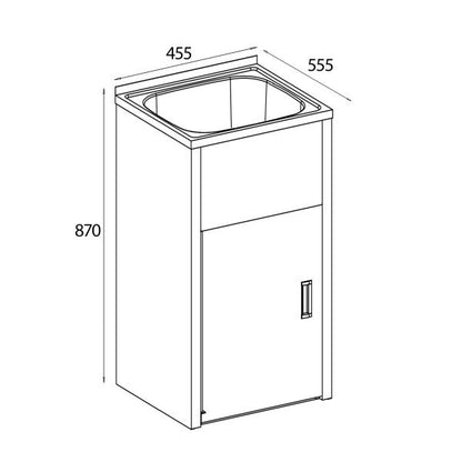 Tulsa Laundry Troughs with Metal Cabinet