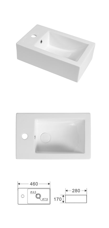 Boronia Wall Hung Ceramic Basin