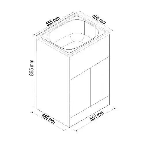 Rio Laundry Trough with MDF Cabinet 