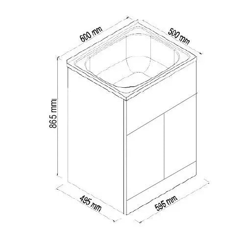 Rio Laundry Trough with MDF Cabinet 