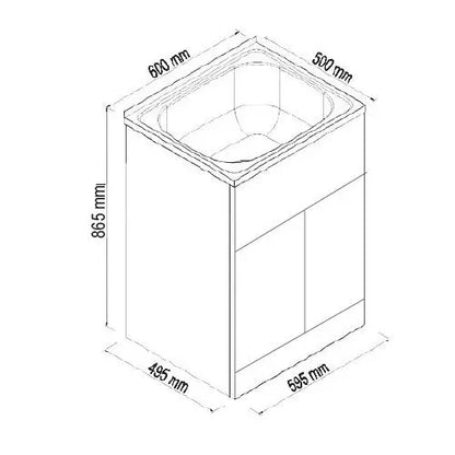 Rio Laundry Trough with MDF Cabinet 
