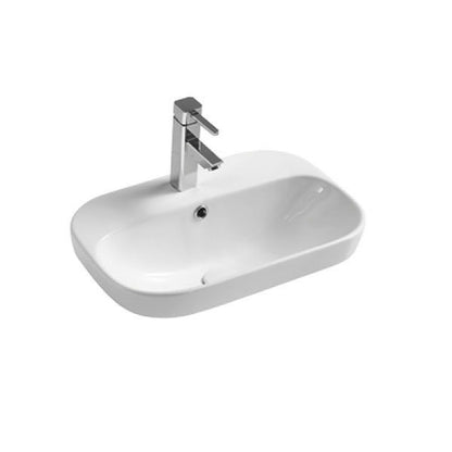 Bribie Half Insert Ceramic Basin
