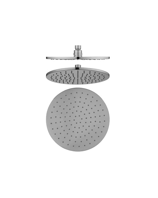 Round Brushed Nickel Brass Shower Head 250mm