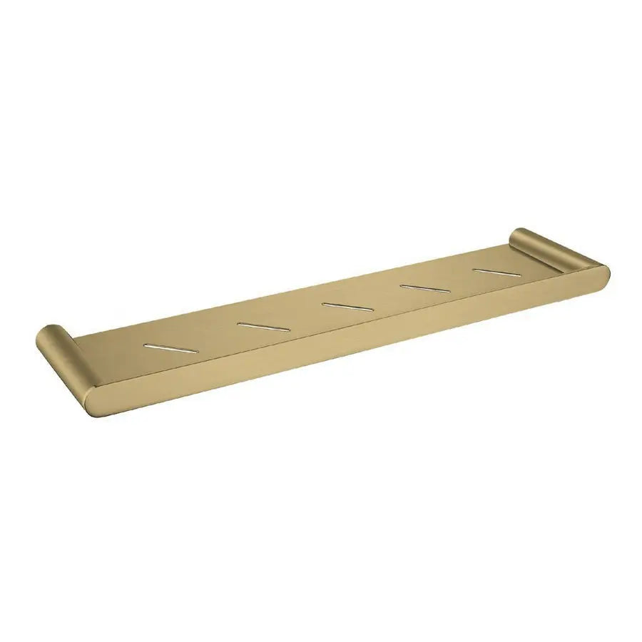 RUSHY Brushed Brass Round Stainless Steel Shelf 