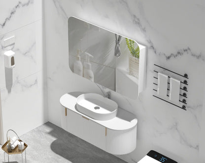 GRAND Shaving Cabinet 1200x800mm - MATTE WHITE Carysil
