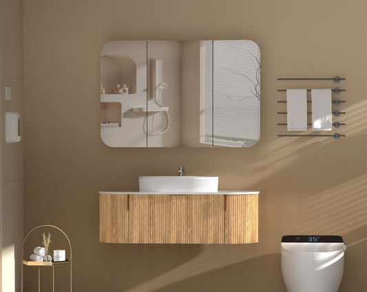GRAND Shaving Cabinet 1200x800mm - WALNUT Carysil