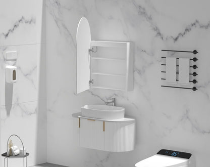 Imperial Arch LED Shaving Cabinet 600x900mm - MATTE WHITE Carysil