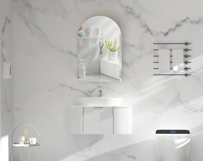 Imperial 600x900mm Arch Shaving Cabinet - Matte White Carysil